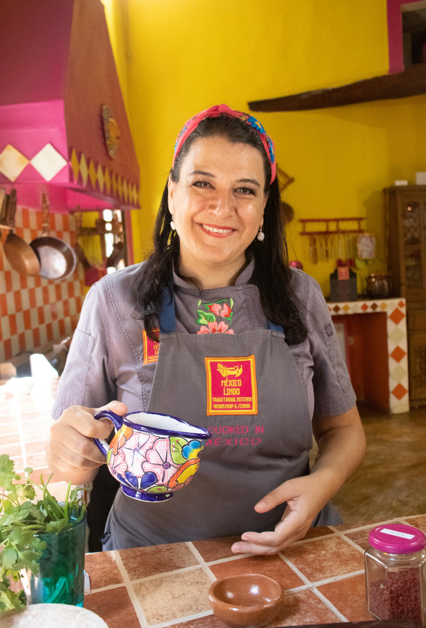 chef alejandra kauachi at her cooking school mexican chef alejandra kauachi